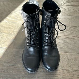 Marc fisher leather combat boots size 7.5